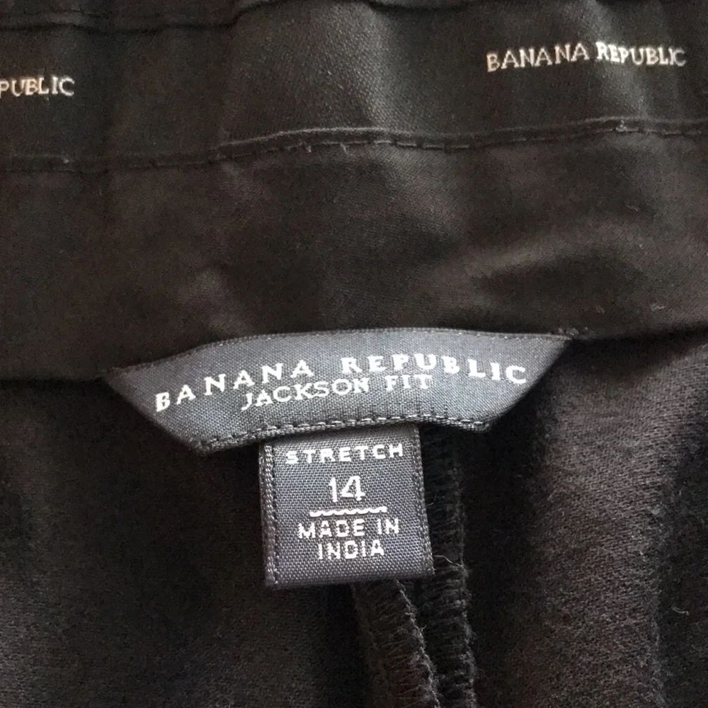 Banana Republic Size 14 Jackson Fit Black Pants - Picture 5 of 7